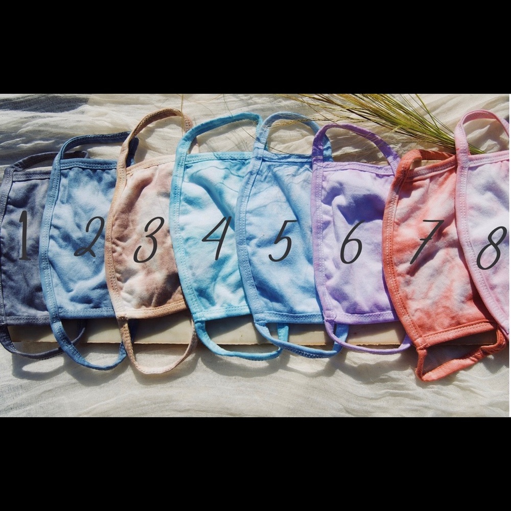 Tie dye face masks
